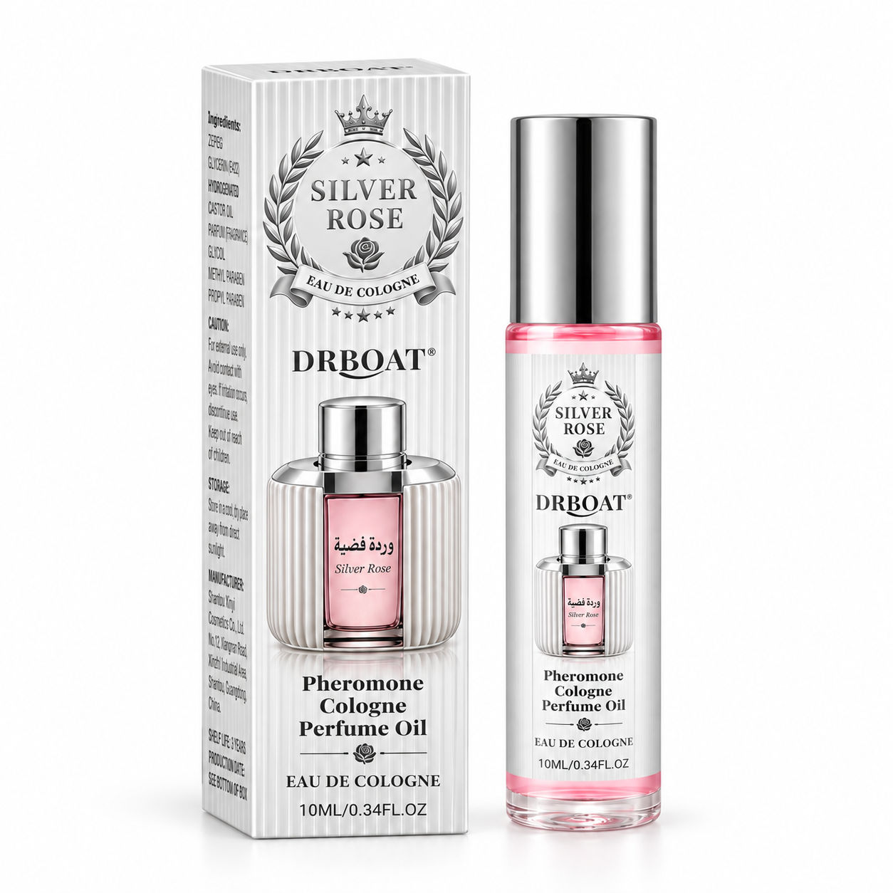 Perfume Fragrance Concentration - น้ำหอมโรลออนกลิ่นซิลเวอร์โรส ขนาด 10 มล. กลิ่นดอกไม้หอมติดทนนาน น้ำหอมเข้มข้น