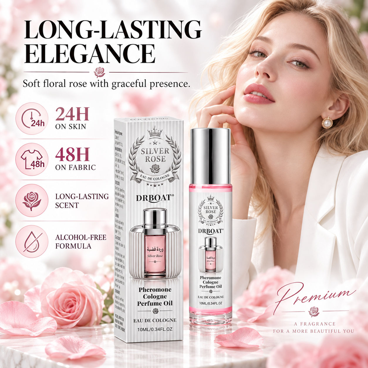 น้ำหอมโรลออนกลิ่นซิลเวอร์โรส ข - Perfume Fragrance Concentration บทวิจารณ์และราคา